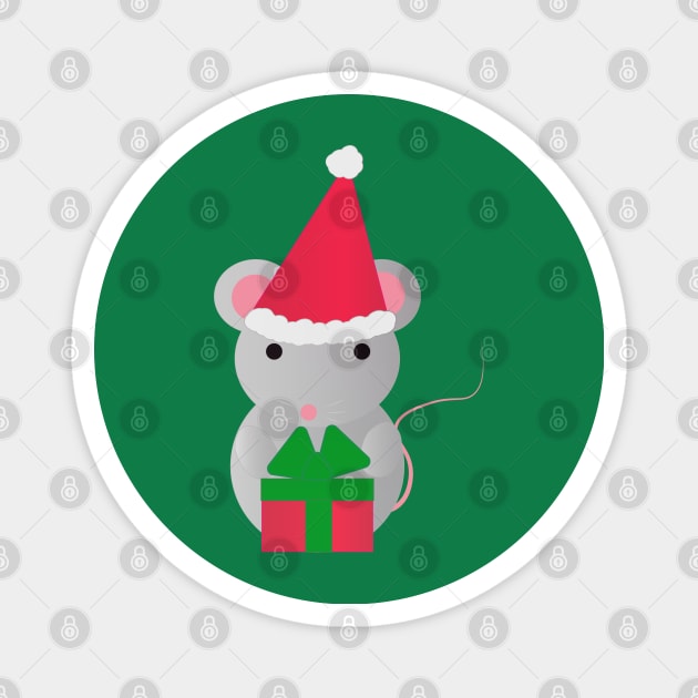 Christmas Mouse Magnet by Hedgie Designs